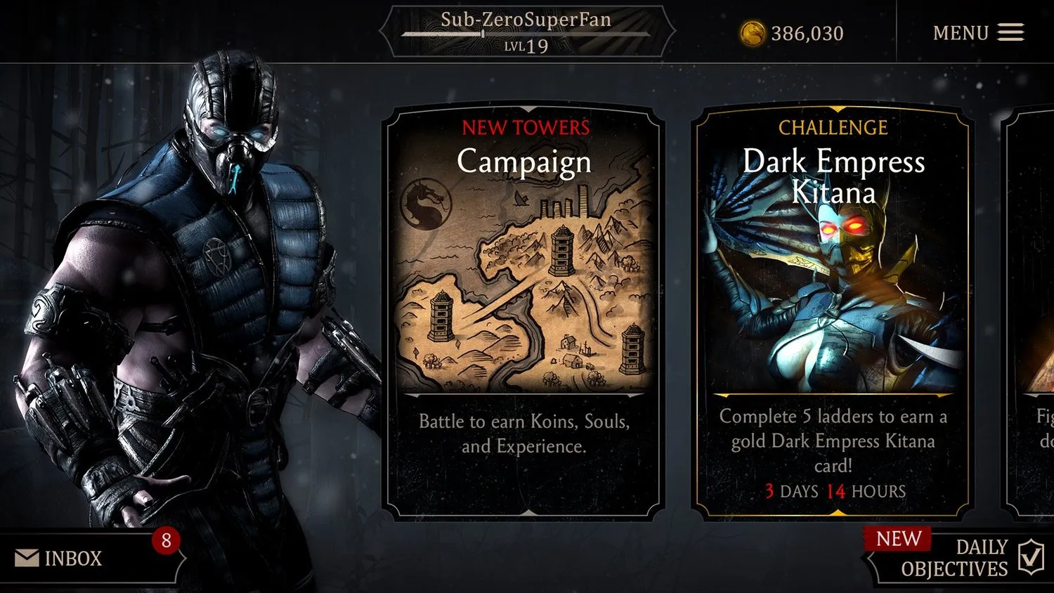 Mortal Kombat Mobile — design work by Brian Wing